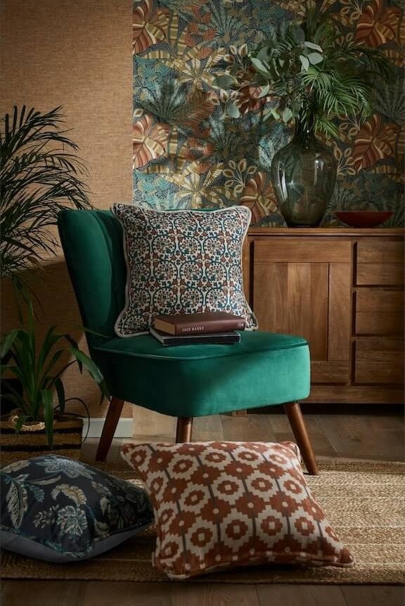  - Esselle Artisan Weave Orange Wallpaper - 100006EH - Decor Warehouse