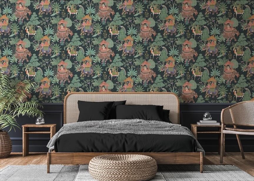 Esselle elephant and jungle wallpaper