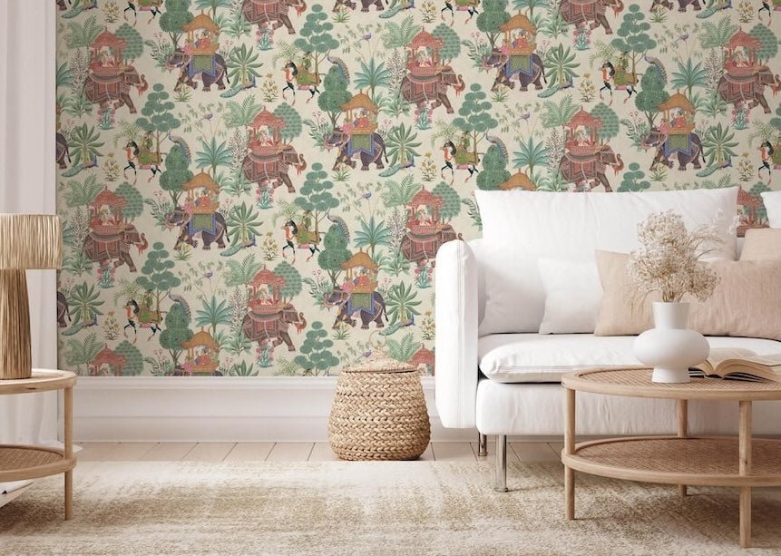 Esselle Emperor's Garden Stone Multicoloured Wallpaper - 100013EH