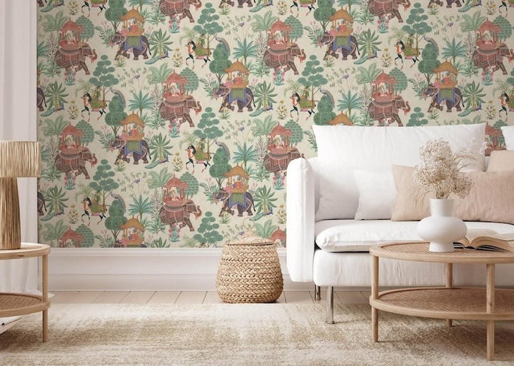 Esselle Emperor's Garden Stone Multicoloured Wallpaper - 100013EH