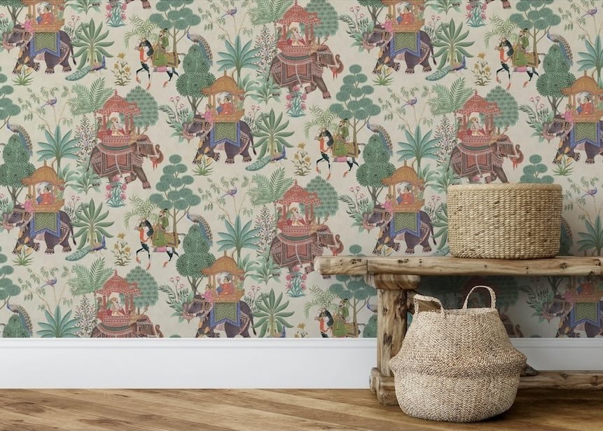 Esselle Emperor's Garden Stone Multicoloured Wallpaper - 100013EH