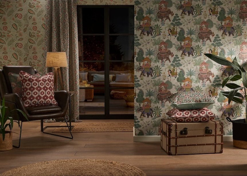 Esselle Emperor's Garden Stone Multicoloured Wallpaper - 100013EH