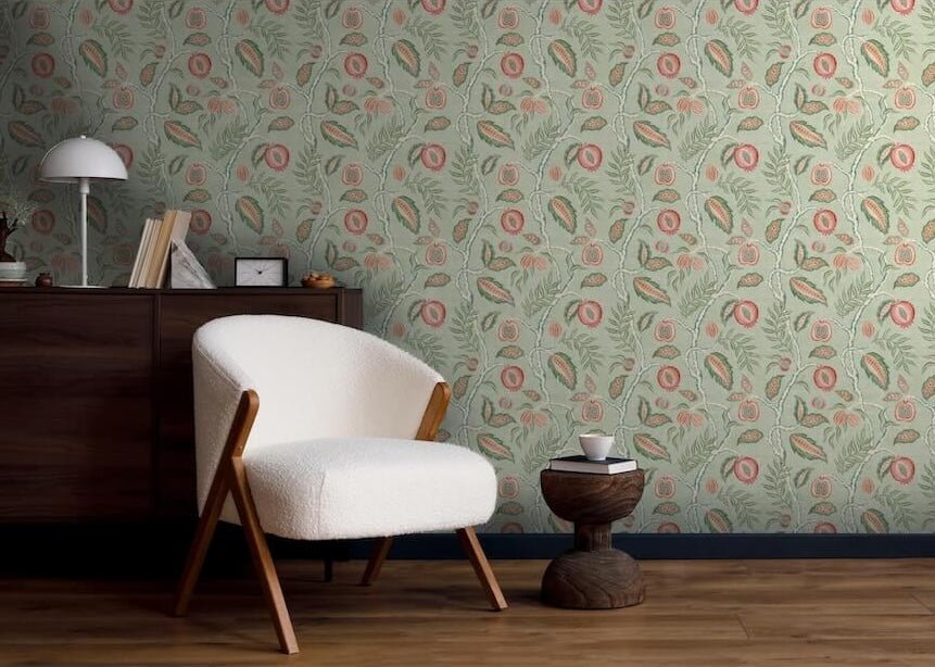  - Esselle Fruits of Paradise Soft Green Wallpaper - 100024EH - Decor Warehouse