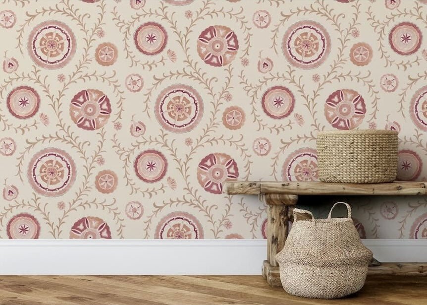 - Esselle Nahlia Trail Warm Spice Wallpaper - 100035EH - Decor Warehouse