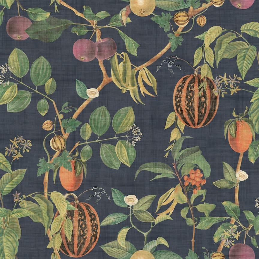 - Esselle Tropic House Navy Wallpaper - 100043EH - Decor Warehouse