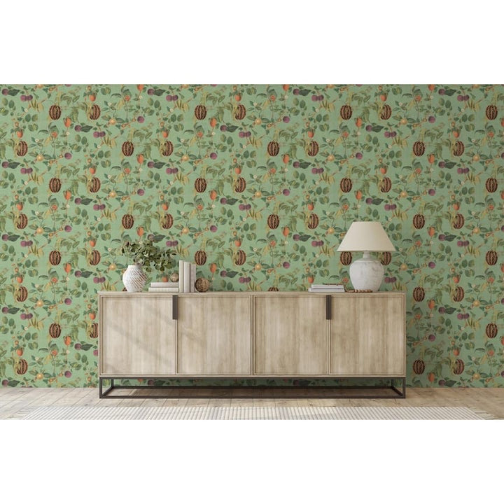 - Esselle Tropic House Sage Wallpaper - 100045EH - Decor Warehouse