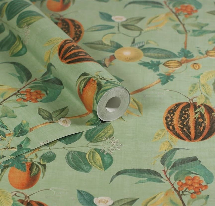 - Esselle Tropic House Sage Wallpaper - 100045EH - Decor Warehouse