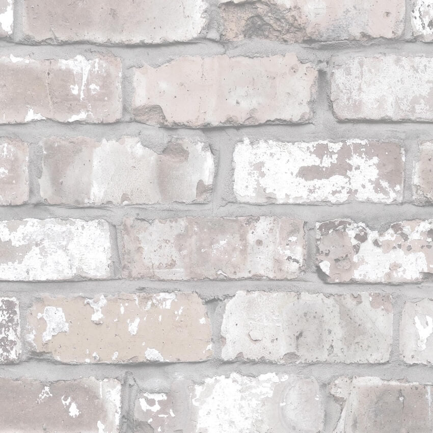 WM-016-Woodchip & Magnolia-Exposed Brick Effect Wallpaper-Decor Warehouse