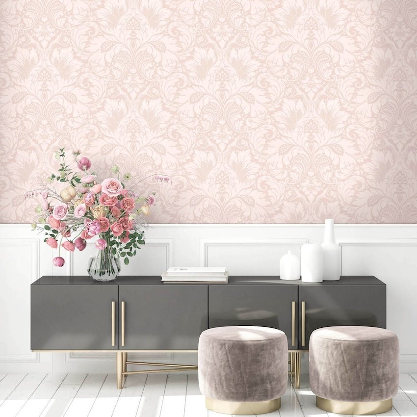- Fearless Blush Pink Wallpaper - WM - 355 - 07 - Decor Warehouse