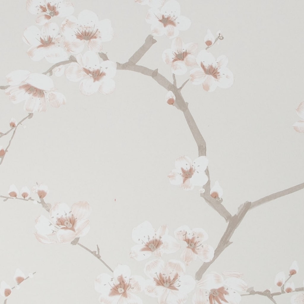 Fresco Apple Blossom Burnt Orange Wallpaper -