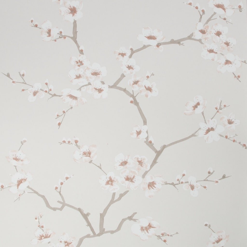 Fresco Apple Blossom Burnt Orange Wallpaper -
