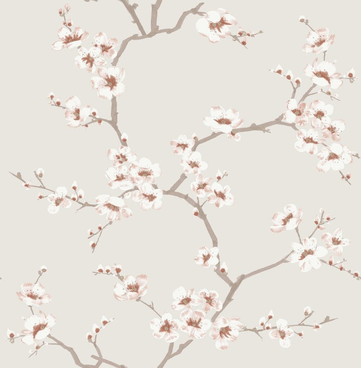 Fresco Apple Blossom Burnt Orange Wallpaper -