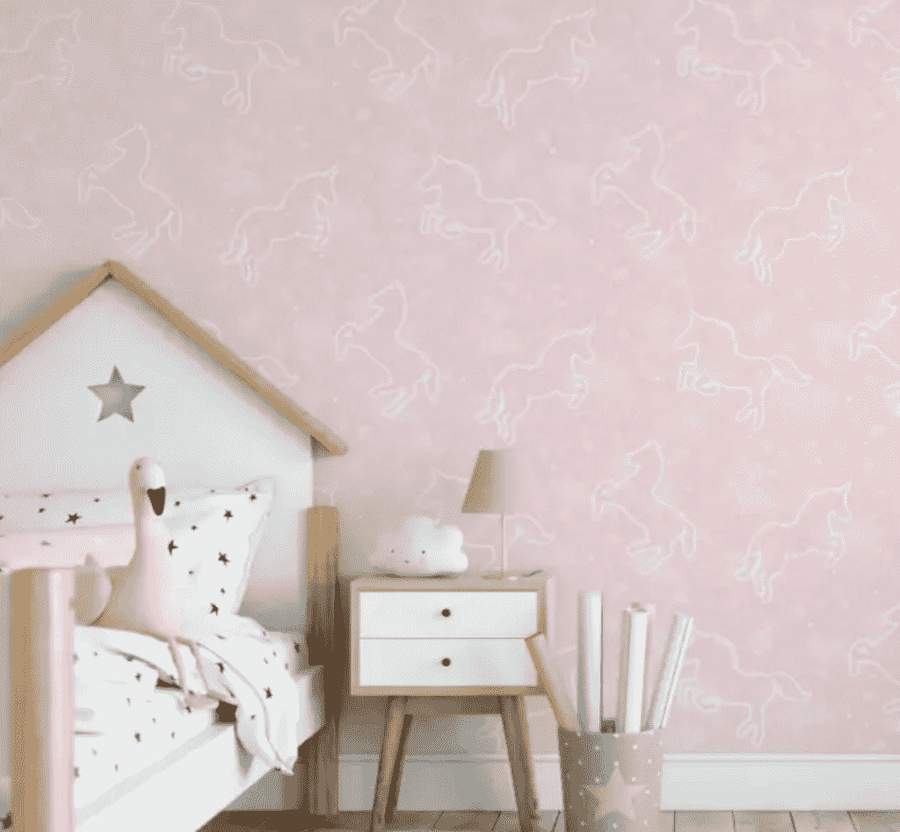  - Fresco Illumicorn Pink Wallpaper - 112165 - Decor Warehouse