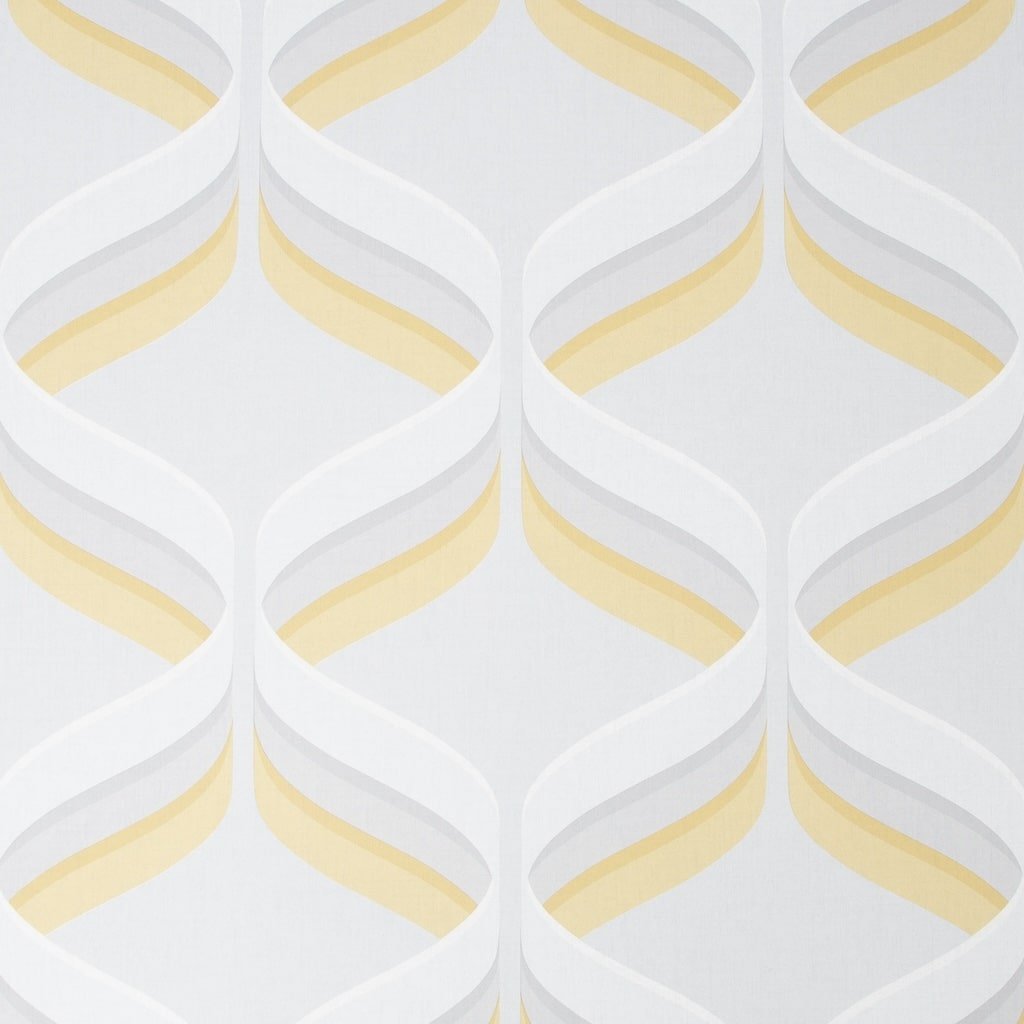 107978 - Fresco - Fresco Retro Ogee Ochre Wallpaper - Decor Warehouse