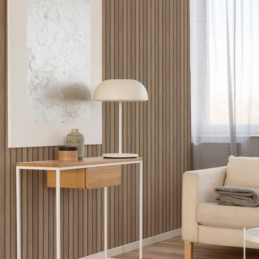 Fresco wooden slat wall Wallpaper
