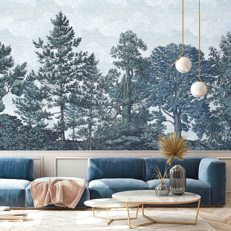  - Heaton Park Blue Mural - WM - 388 - 03 - Decor Warehouse