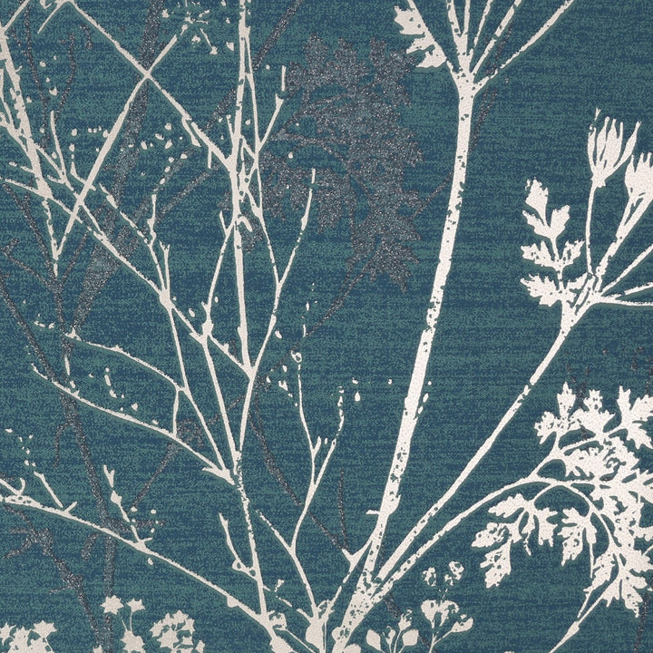  - Hedegrow Teal Wallpaper - 112571 - Decor Warehouse