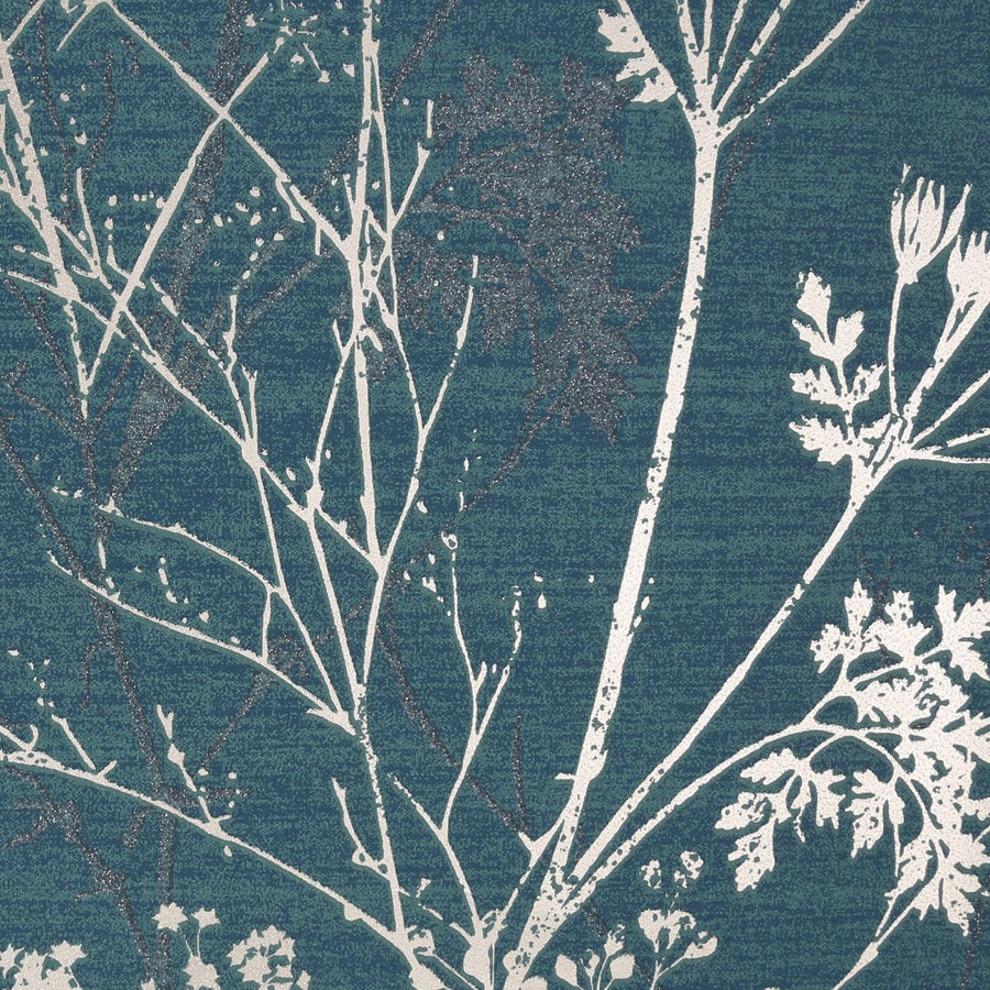  - Hedegrow Teal Wallpaper - 112571 - Decor Warehouse