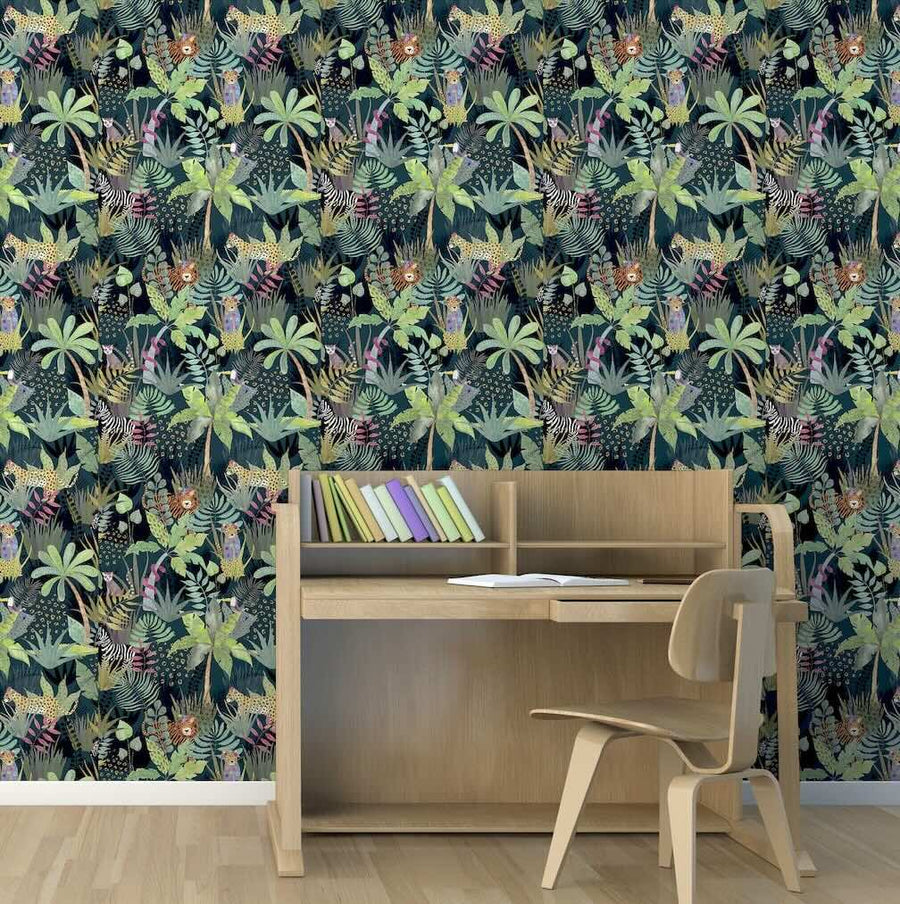 925308 - Arthouse - Hidden Jungle Multi Wallpaper - Decor Warehouse