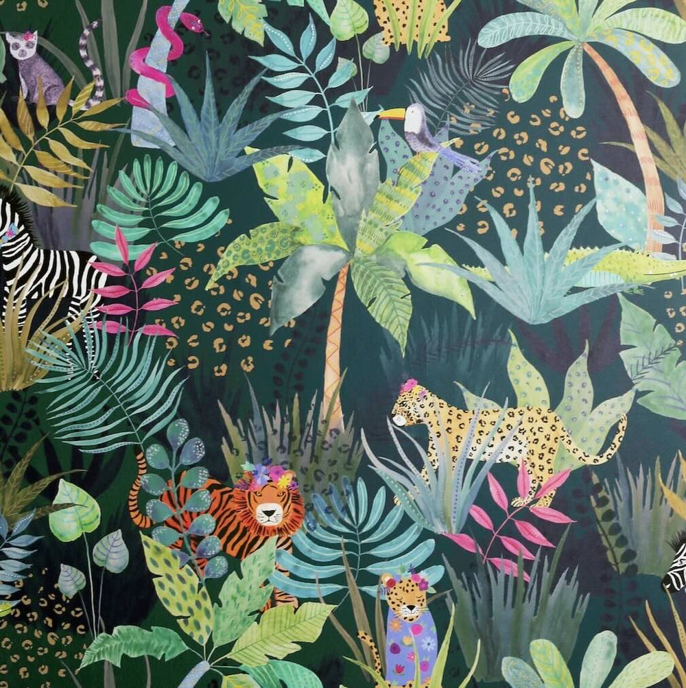 925308 - Arthouse - Hidden Jungle Multi Wallpaper - Decor Warehouse