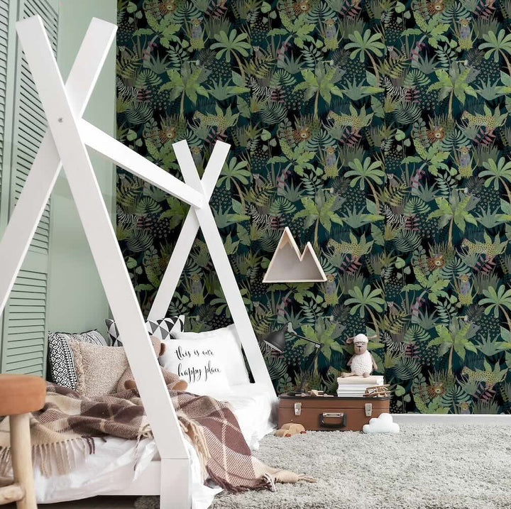 925308 - Arthouse - Hidden Jungle Multi Wallpaper - Decor Warehouse