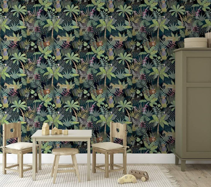 925308 - Arthouse - Hidden Jungle Multi Wallpaper - Decor Warehouse