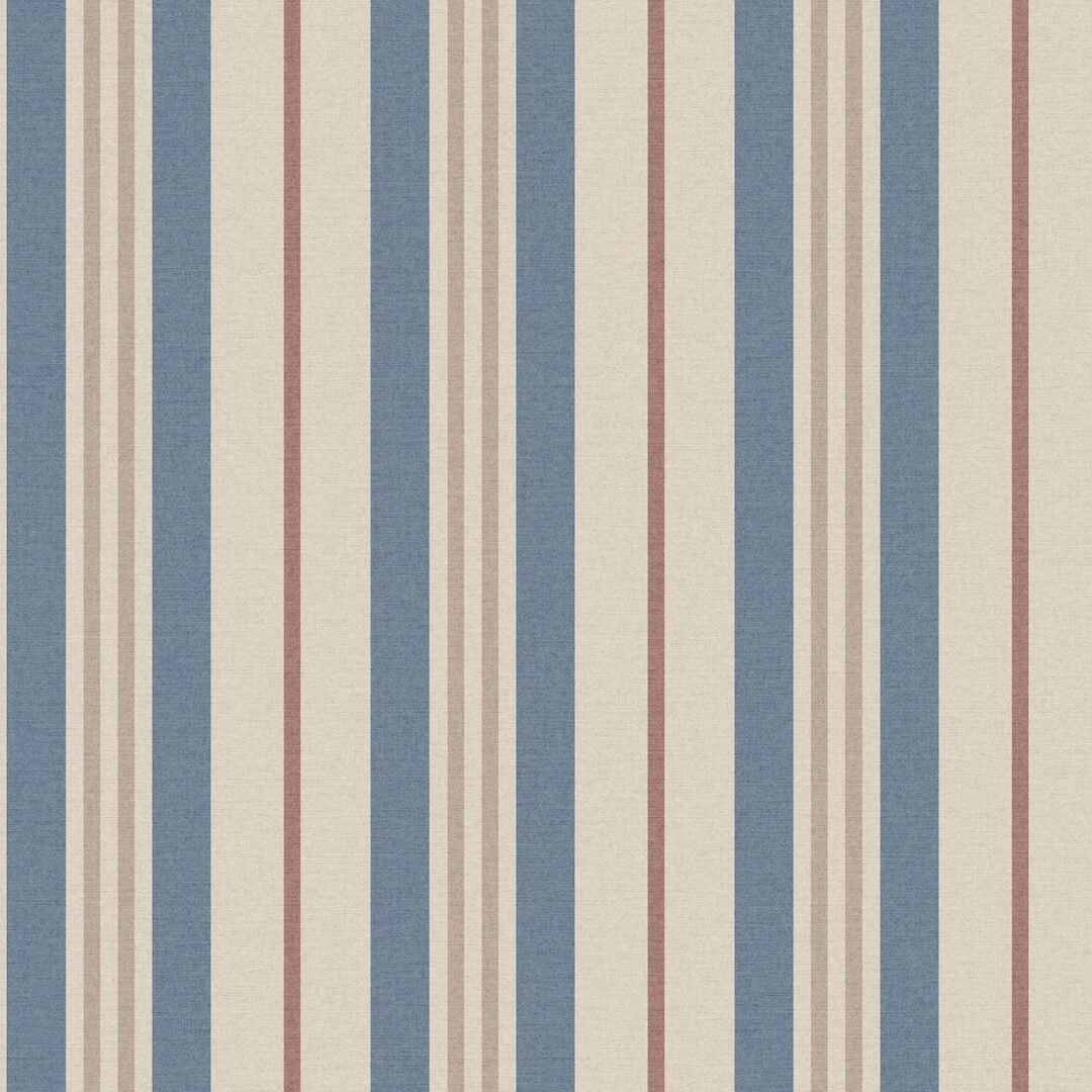 128926 - Joules - Joules Grove Stripe Pink & Blue Wallpaper - Decor Warehouse