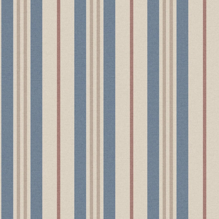 128926 - Joules - Joules Grove Stripe Pink & Blue Wallpaper - Decor Warehouse