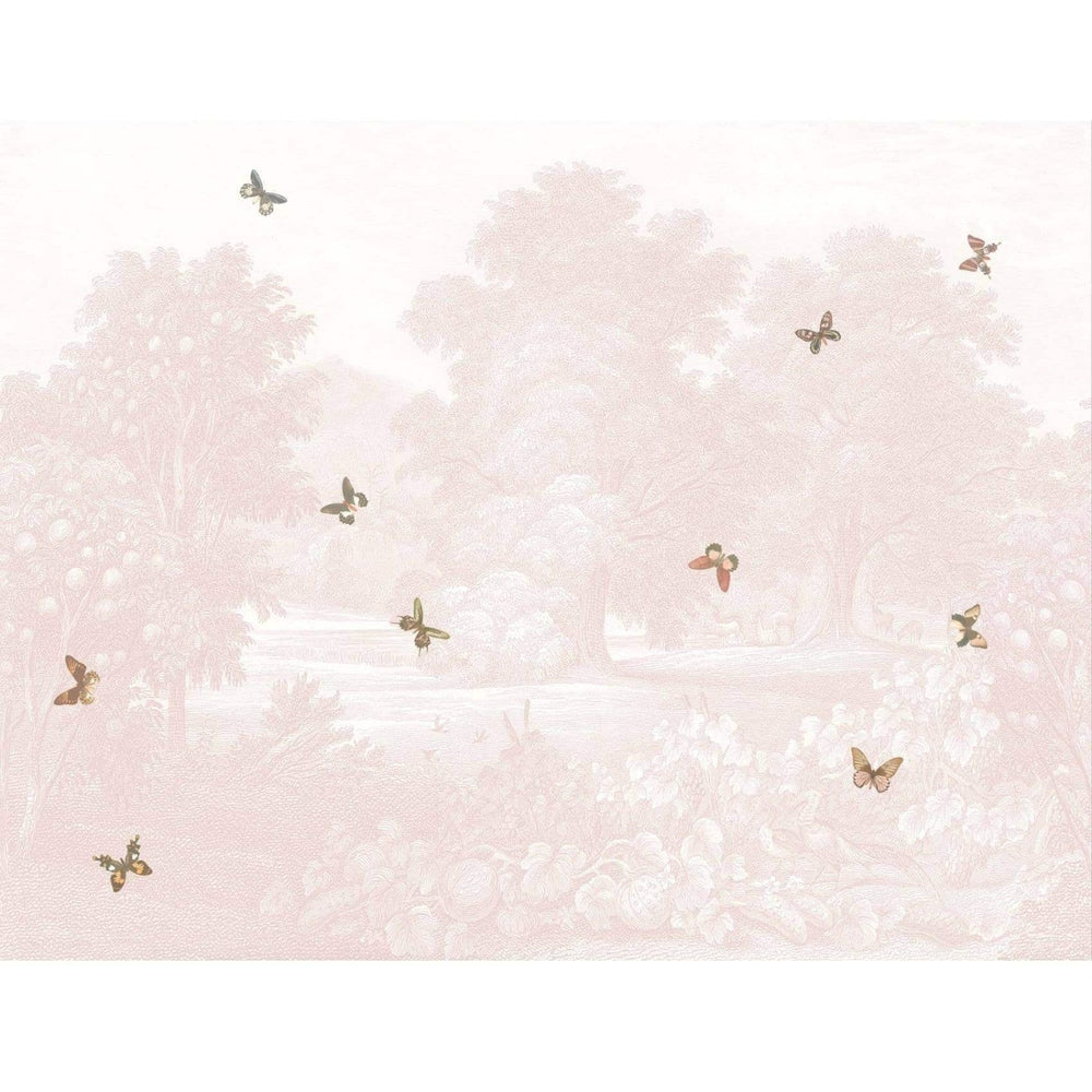  - Land of Milk & Honey Butterflies Blush Pink Wall Mural by Woodchip & Magnolia - WM - 112 - 02RM - Decor Warehouse
