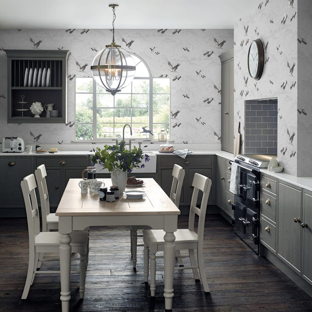  - Laura Ashley Animalia Silver Wallpaper - 113394 - Decor Warehouse
