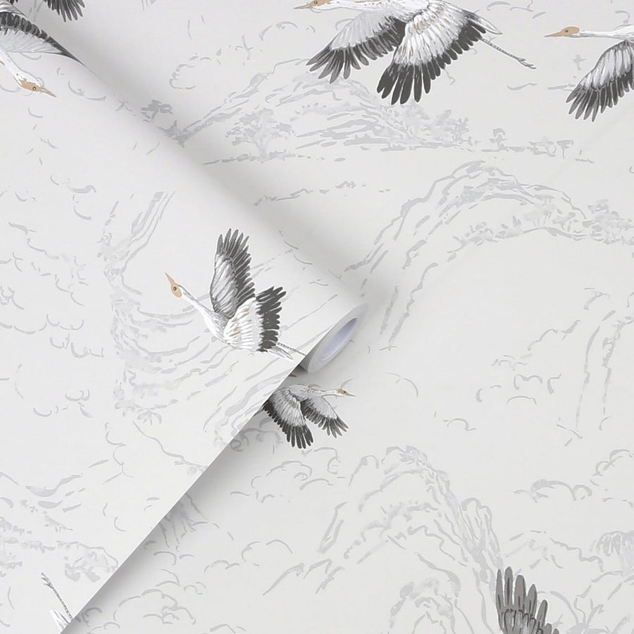  - Laura Ashley Animalia Silver Wallpaper - 113394 - Decor Warehouse