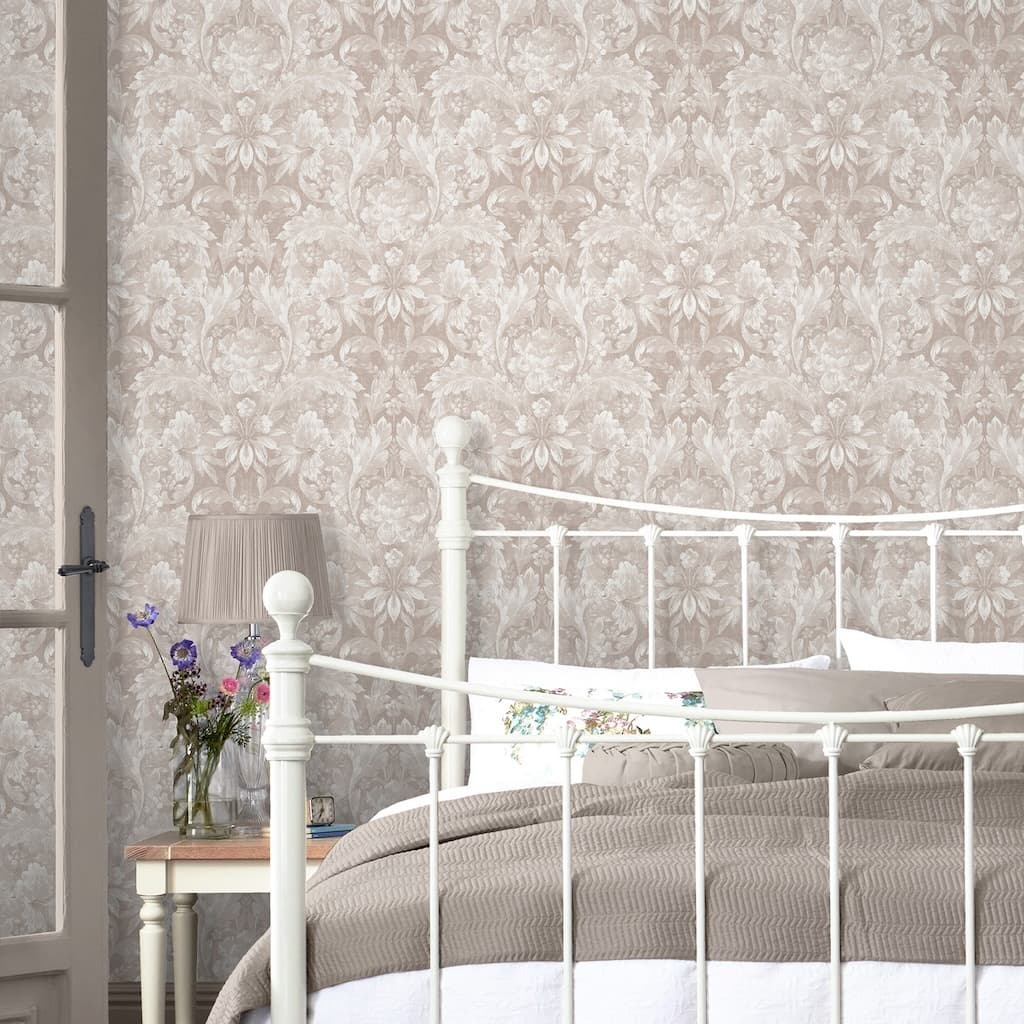 - Laura Ashley Apolline Dove Grey Wallpaper - 119843 - Decor Warehouse