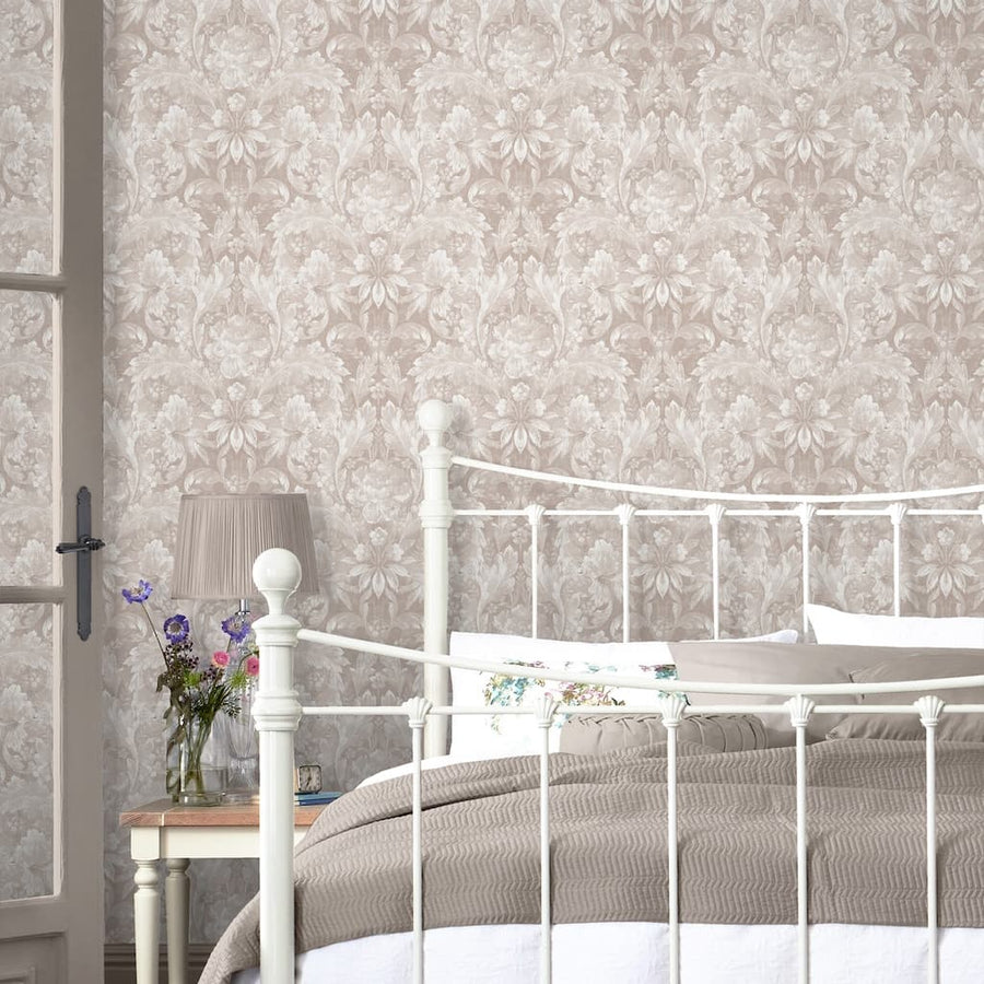  - Laura Ashley Apolline Dove Grey Wallpaper - 119843 - Decor Warehouse