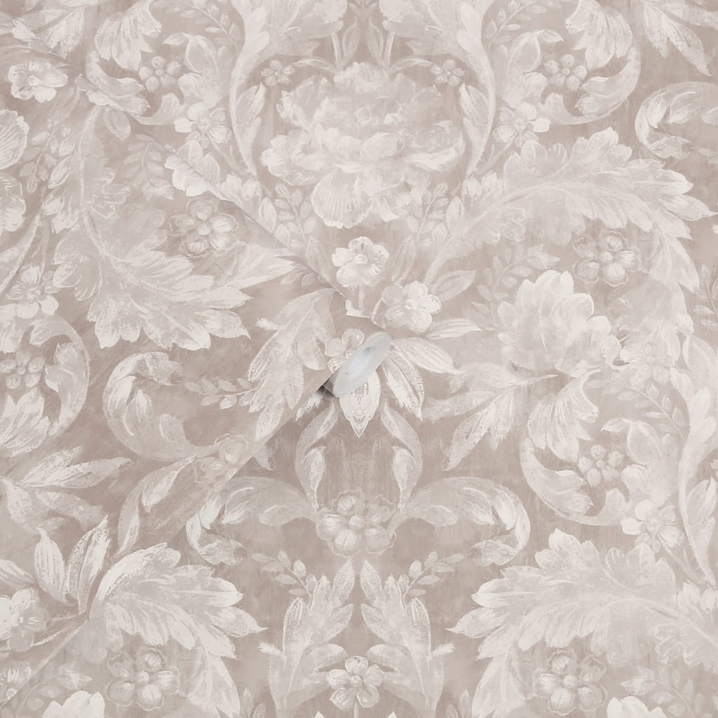 119843 - Laura Ashley - Laura Ashley Apolline Dove Grey Wallpaper - Decor Warehouse