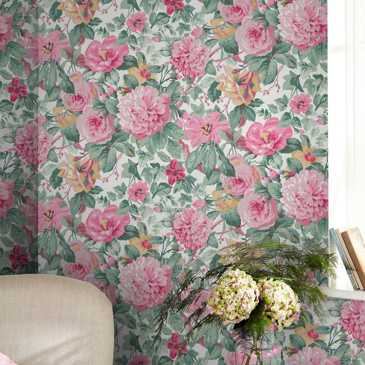  - Laura Ashley Aveline Rose Wallpaper - 115263 - Decor Warehouse