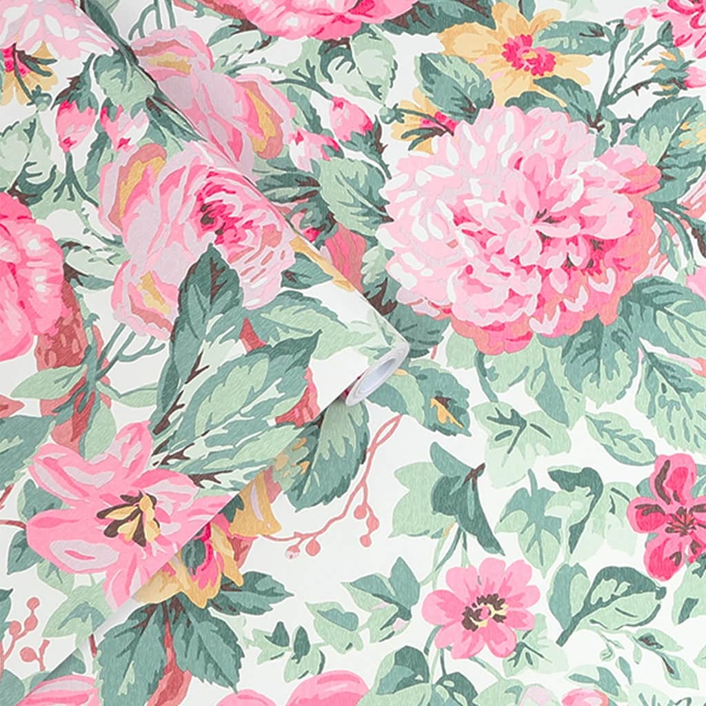 - Laura Ashley Aveline Rose Wallpaper - 115263 - Decor Warehouse