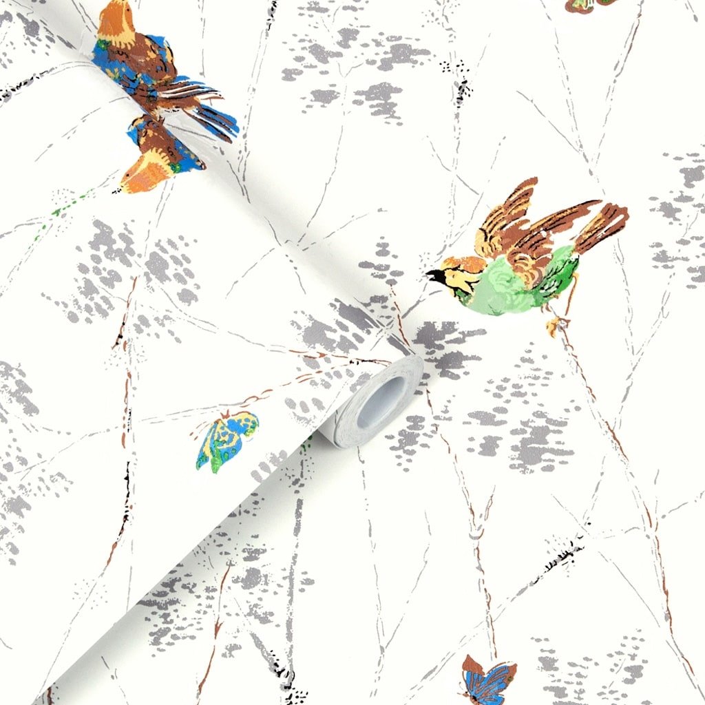 - Laura Ashley Aviary Natural Wallpaper - 115260 - Decor Warehouse