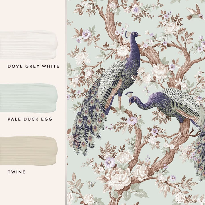 Laura Ashley Belvedere Duck Egg Wallpaper - 113398