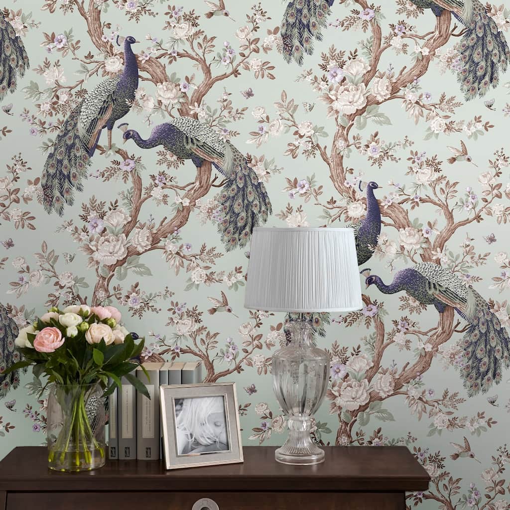 - Laura Ashley Belvedere Duck Egg Wallpaper - 113398 - Decor Warehouse