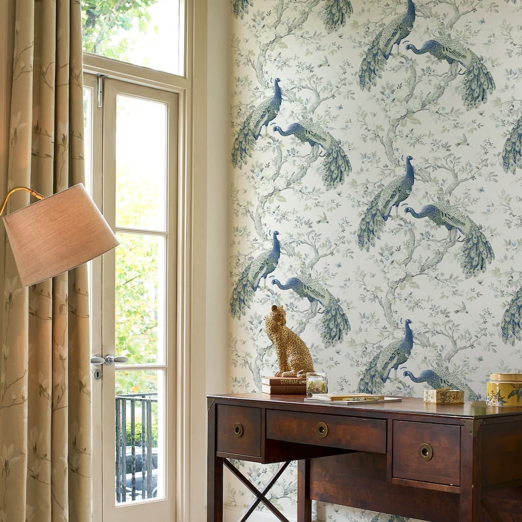 - Laura Ashley Belvedere Midnight Wallpaper - 113397 - Decor Warehouse