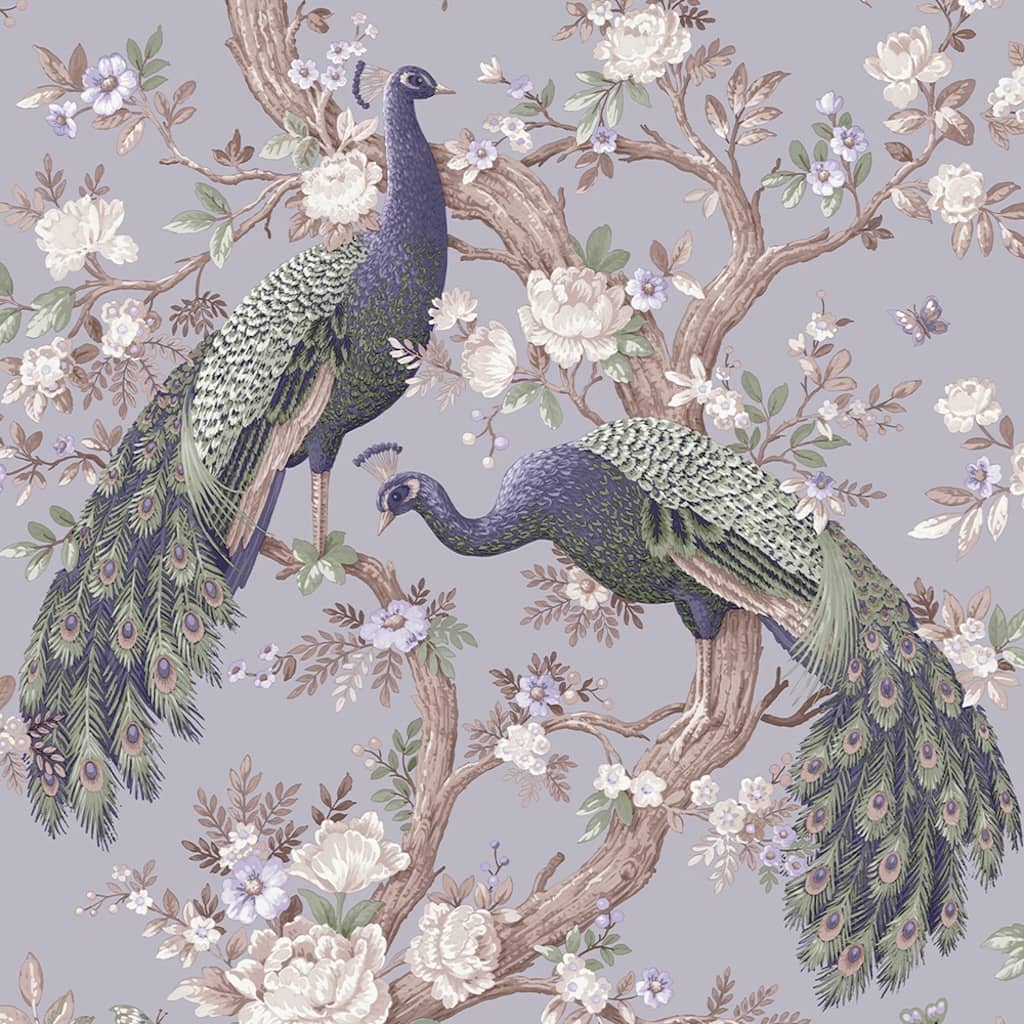 - Laura Ashley Belvedere Pale Iris Wallpaper - 115253 - Decor Warehouse