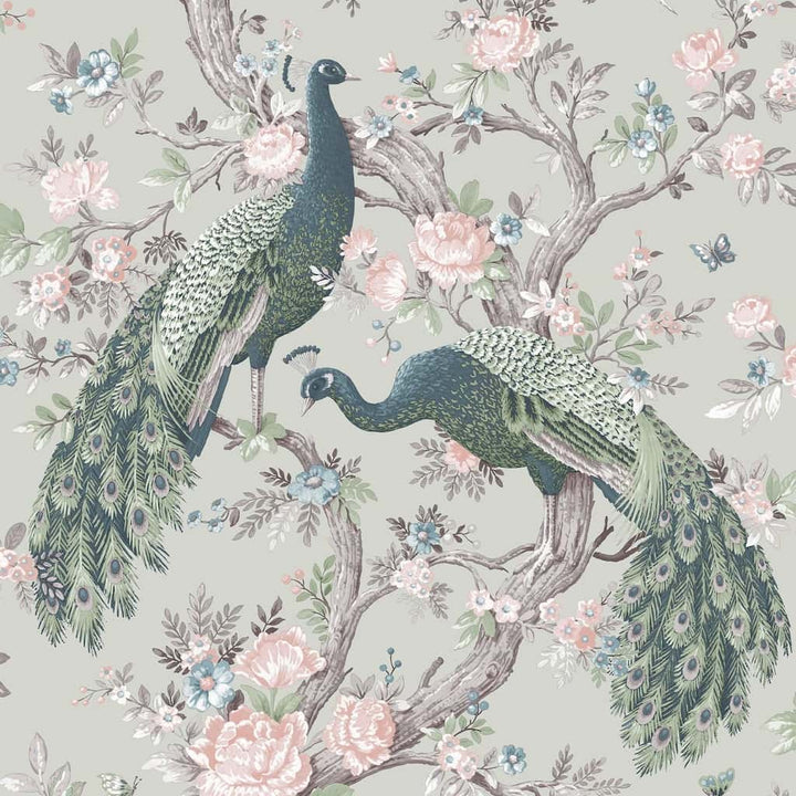 Laura Ashley Belvedere Sage Green Wallpaper - 130113