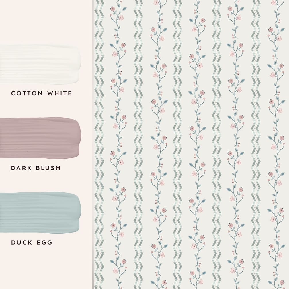 Laura Ashley Blencow Stripe Duck Egg Wallpaper - 122748