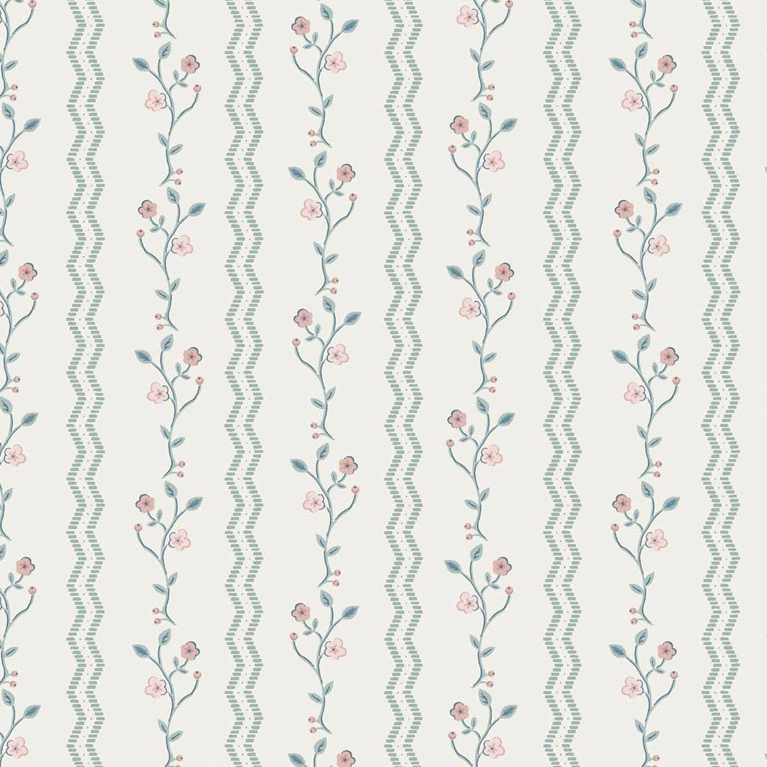 122748 - Laura Ashley - Laura Ashley Blencow Stripe Duck Egg Wallpaper - Decor Warehouse