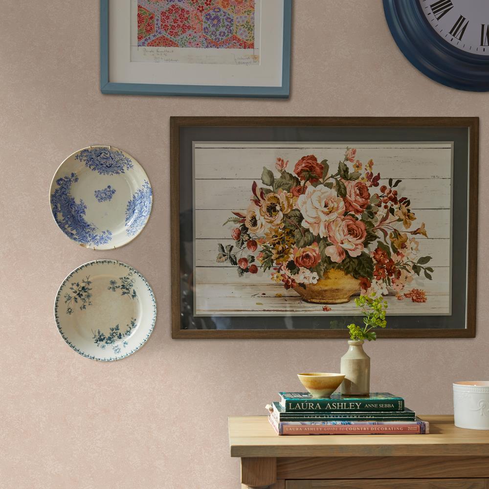- Laura Ashley Brindley Plaster Pink Wallpaper - 122755 - Decor Warehouse