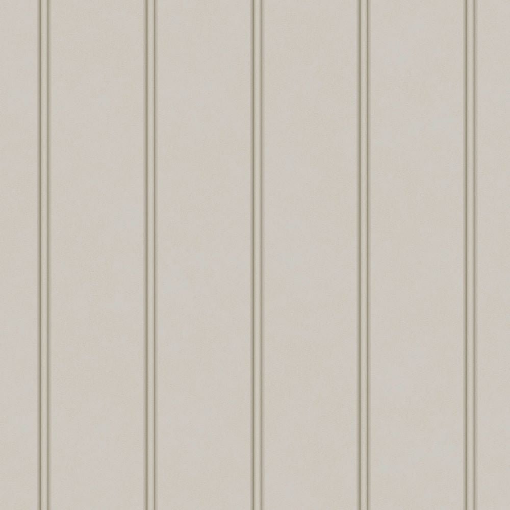 122759 - Laura Ashley - Laura Ashley Chalford Wood Panelling Dove Grey Wallpaper - Decor Warehouse