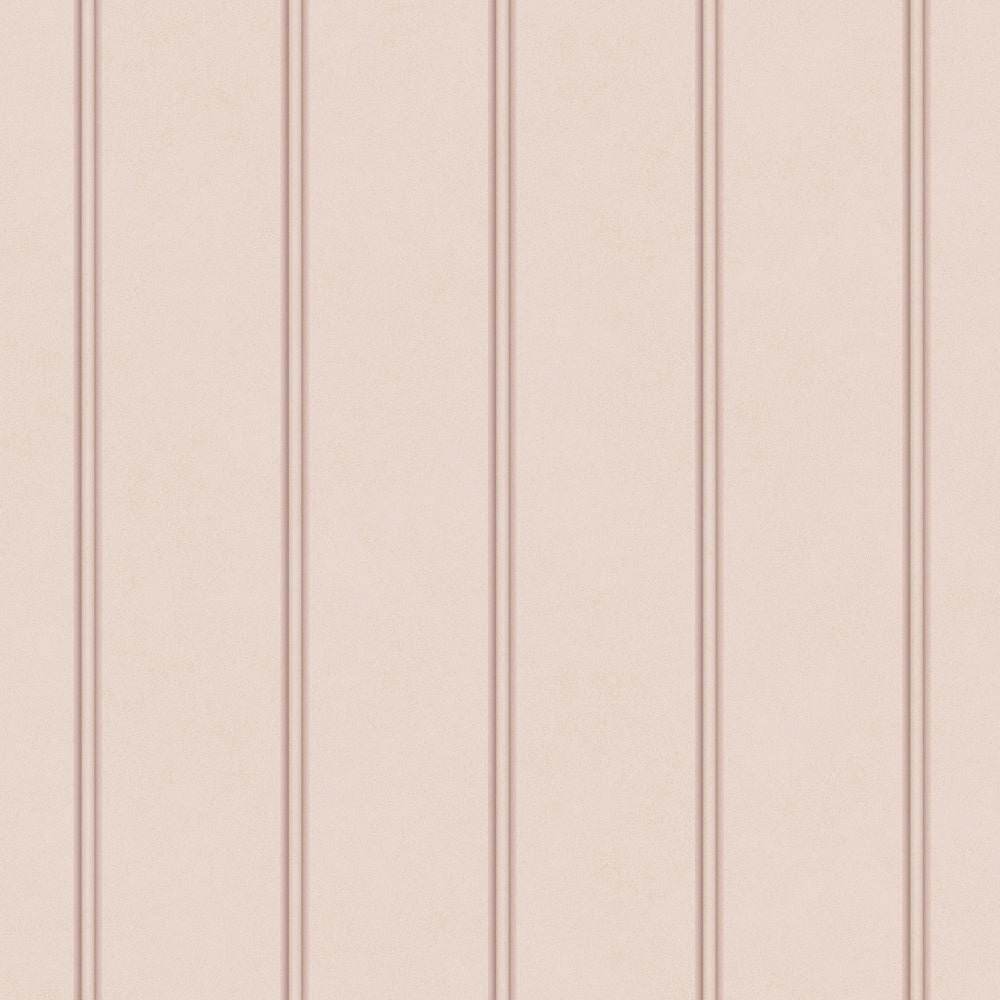122760 - Laura Ashley - Laura Ashley Chalford Wood Panelling Plaster Pink Wallpaper - Decor Warehouse