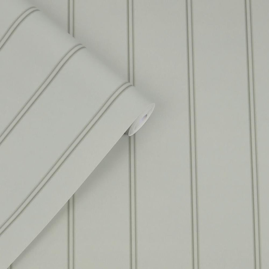  - Laura Ashley Chalford Wood Panelling Sage Wallpaper - 122757 - Decor Warehouse