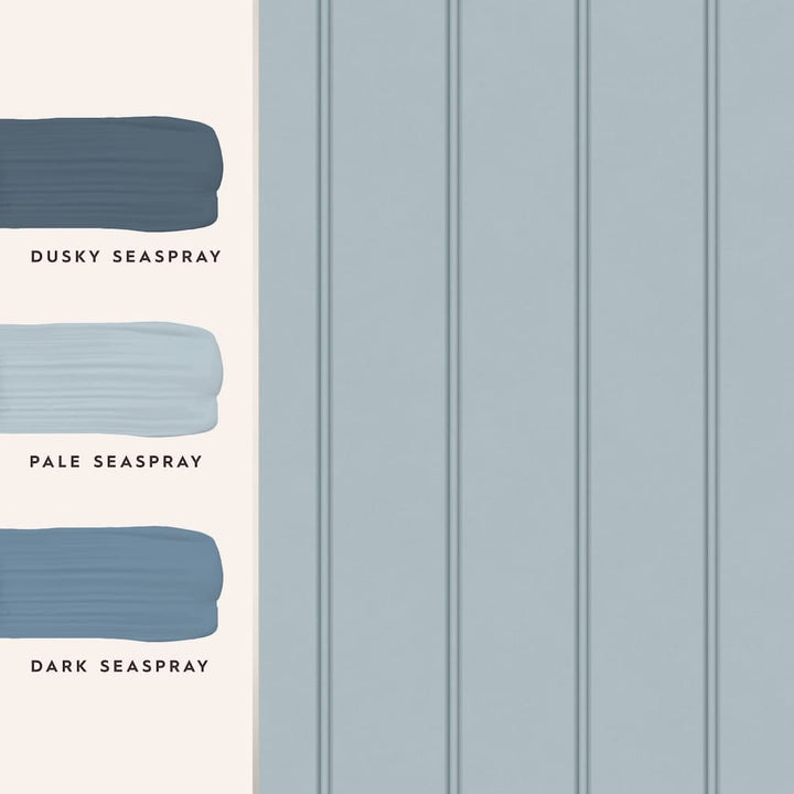 Laura Ashley Chalford Wood Panelling Seaspray Wallpaper - 122758