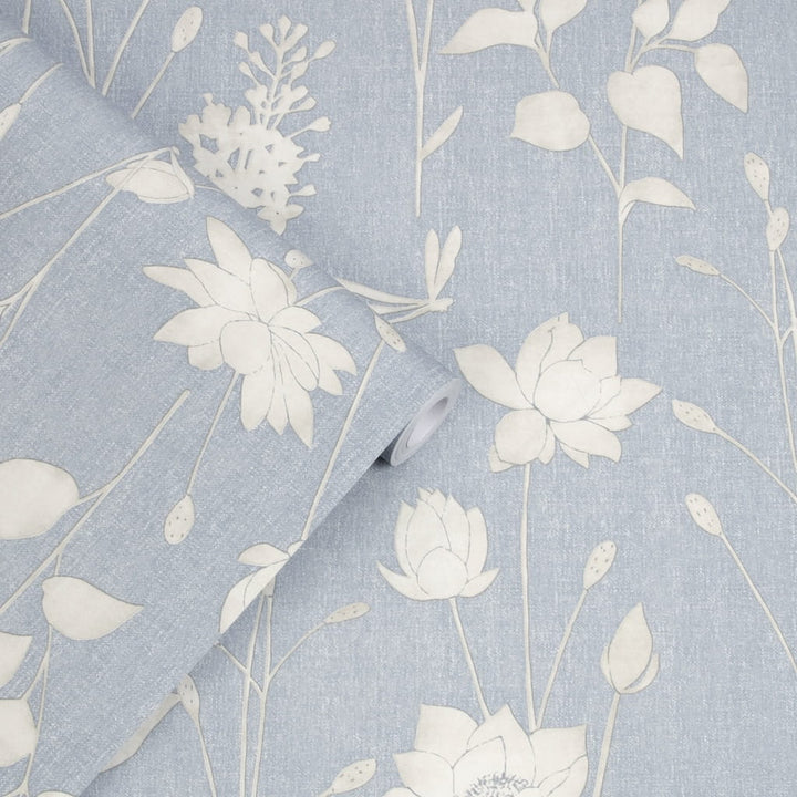  - Laura Ashley Dragonfly Garden Chalk Wallpaper - 113343 - Decor Warehouse